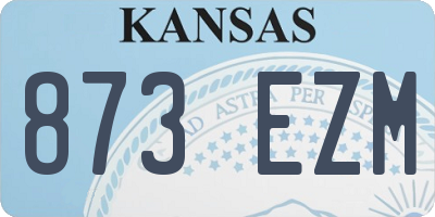 KS license plate 873EZM