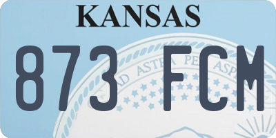 KS license plate 873FCM