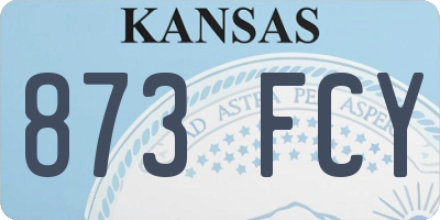 KS license plate 873FCY