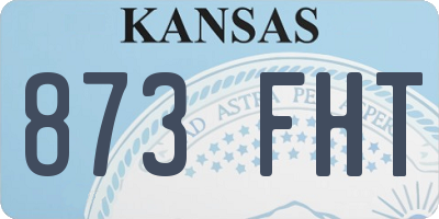 KS license plate 873FHT