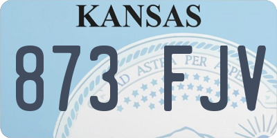 KS license plate 873FJV