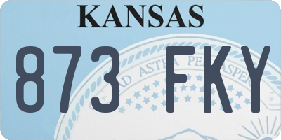 KS license plate 873FKY