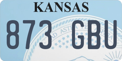 KS license plate 873GBU