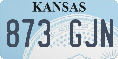 KS license plate 873GJN