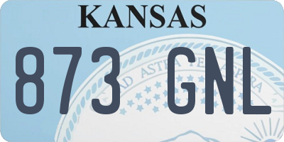 KS license plate 873GNL