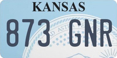 KS license plate 873GNR