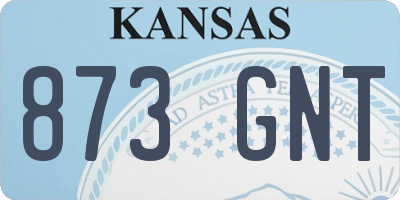 KS license plate 873GNT
