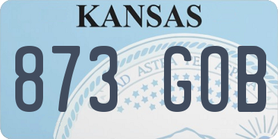 KS license plate 873GOB