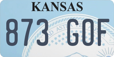 KS license plate 873GOF