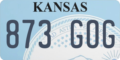 KS license plate 873GOG