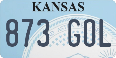 KS license plate 873GOL