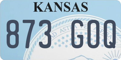 KS license plate 873GOQ