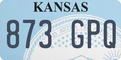 KS license plate 873GPQ