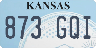 KS license plate 873GQI