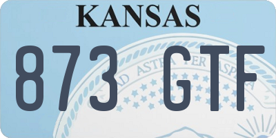 KS license plate 873GTF