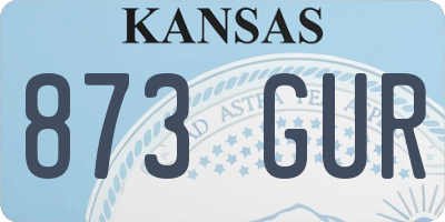 KS license plate 873GUR