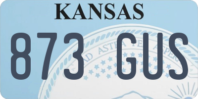 KS license plate 873GUS