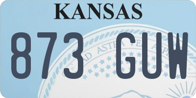 KS license plate 873GUW