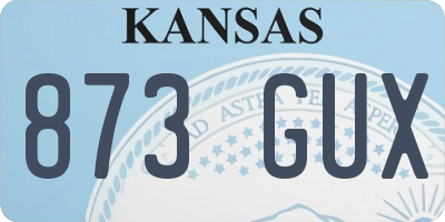 KS license plate 873GUX