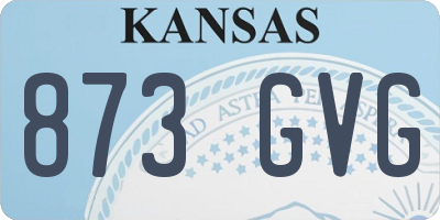 KS license plate 873GVG