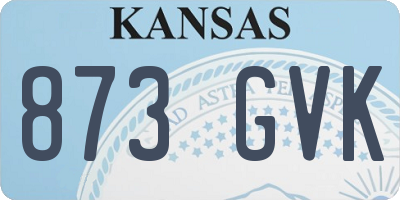 KS license plate 873GVK