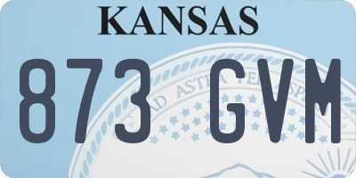 KS license plate 873GVM
