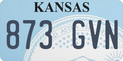 KS license plate 873GVN