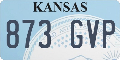 KS license plate 873GVP
