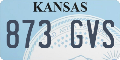 KS license plate 873GVS