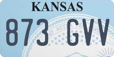 KS license plate 873GVV