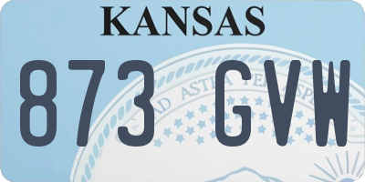 KS license plate 873GVW