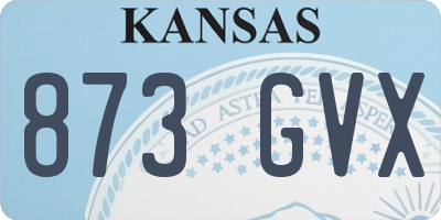 KS license plate 873GVX
