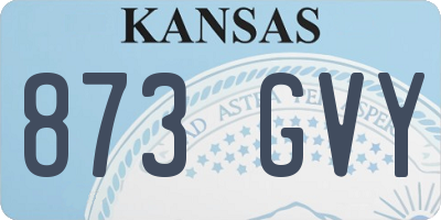 KS license plate 873GVY
