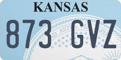 KS license plate 873GVZ
