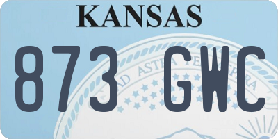 KS license plate 873GWC