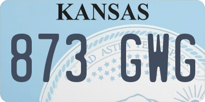 KS license plate 873GWG