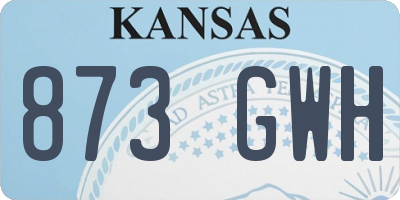 KS license plate 873GWH