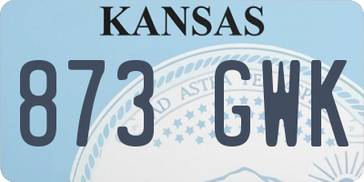 KS license plate 873GWK