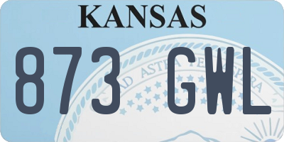 KS license plate 873GWL