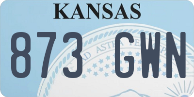 KS license plate 873GWN