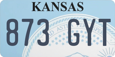 KS license plate 873GYT