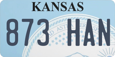 KS license plate 873HAN