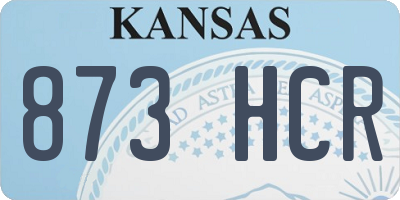 KS license plate 873HCR