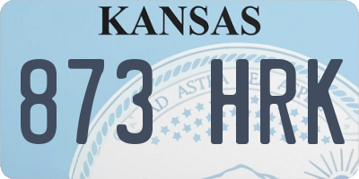 KS license plate 873HRK