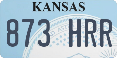 KS license plate 873HRR