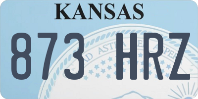 KS license plate 873HRZ