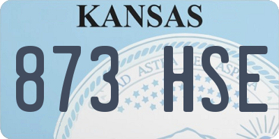 KS license plate 873HSE