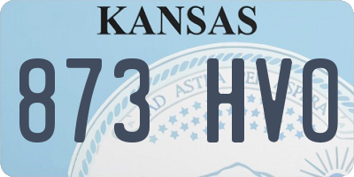 KS license plate 873HVO