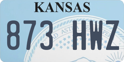 KS license plate 873HWZ