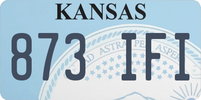 KS license plate 873IFI